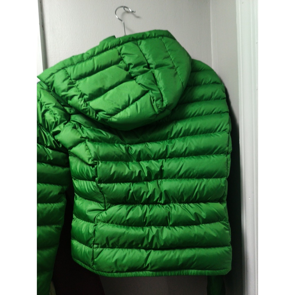 Kids, Size Medium Abercrombie Fitch, Winter Puffer Coat  Green Zip Up With Hood - Picture 6 of 8